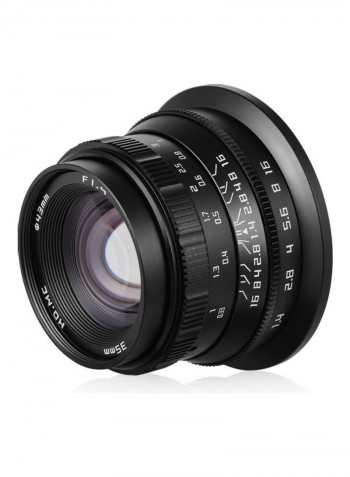 F1.4 Manual Focus Camera Lens Black/Orange