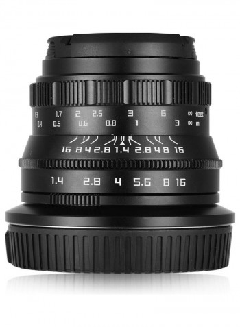 F1.4 Manual Focus Camera Lens Full Frame Black