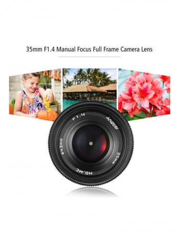 F1.4 Full Frame Large Aperture Lens Black