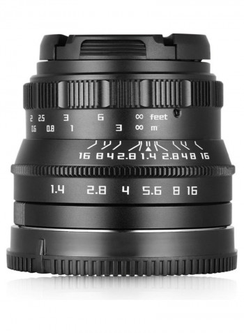 F1.4 Full Frame Large Aperture Lens Black