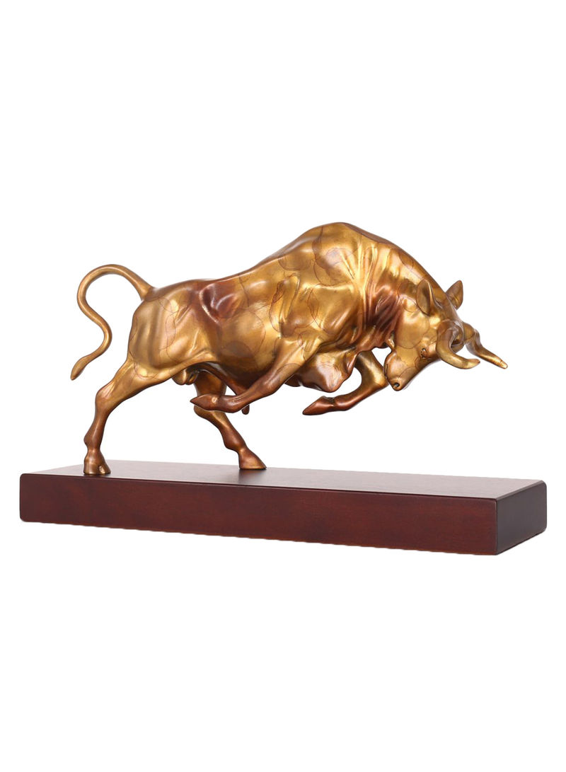 Vigorous Sculpture Bull Gold/Brown