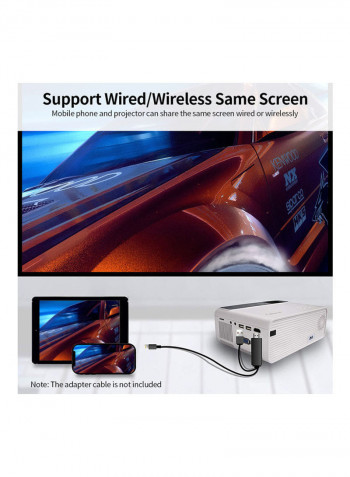 W13 LED Projector Support 1080P W13-W2 White