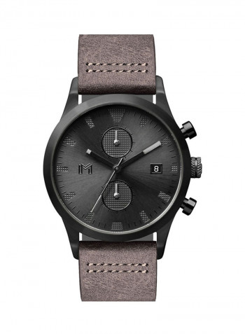 Men's Leather Analog Wrist Watch Tnm09
