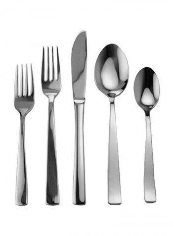 45-Piece Flatware Set Silver