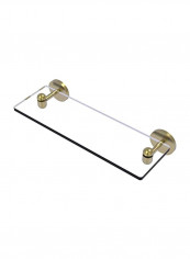 Beveled Edges Glass Shelf Clear/Gold 16inch