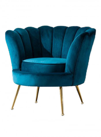 Upholstered Velvet Sofa Teal Blue