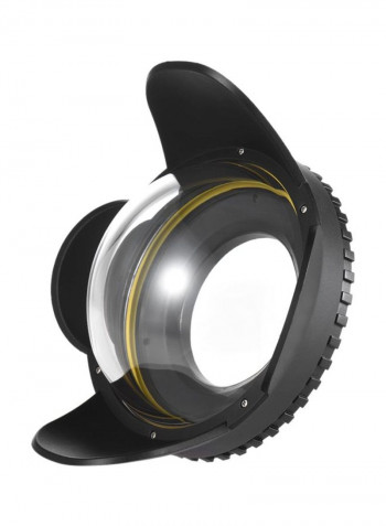 Wide Angle Lens Dome 200millimeter Black/Clear