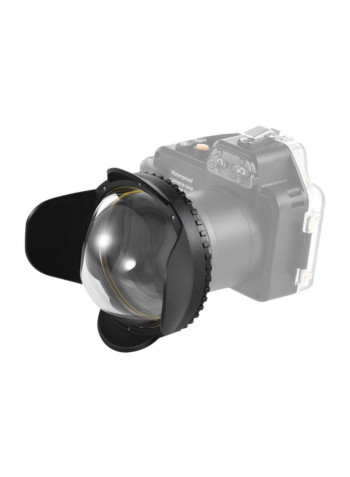 Wide Angle Lens Dome 200millimeter Black/Clear
