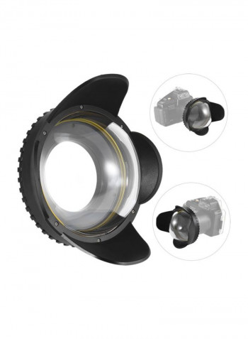 Wide Angle Lens Dome 200millimeter Black/Clear