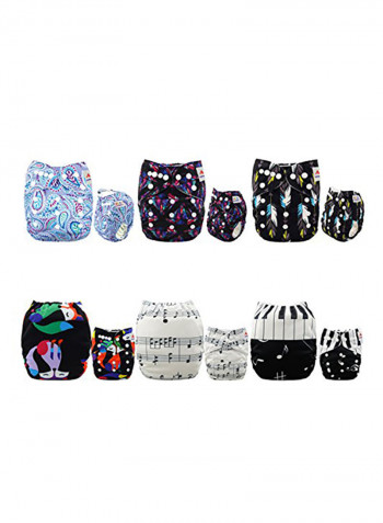 Cloth Diapers 6 Count With 12 Inserts