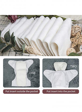 Cloth Diapers 6 Count With 12 Inserts