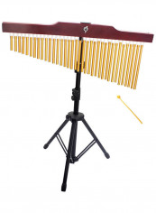 Golden Bar Chimes with Tripod Stand and Striker