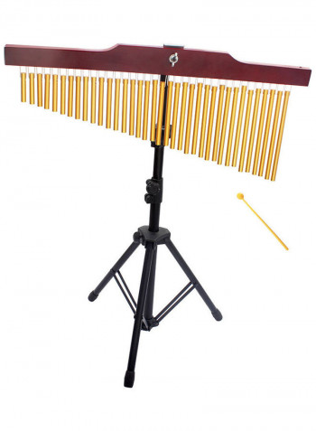 Golden Bar Chimes with Tripod Stand and Striker