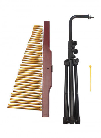 Golden Bar Chimes with Tripod Stand and Striker