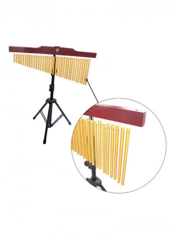 Golden Bar Chimes with Tripod Stand and Striker