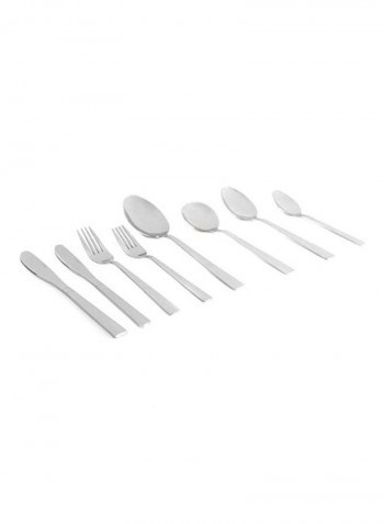 44-Piece Stainless Steel Cutlery Set Silver