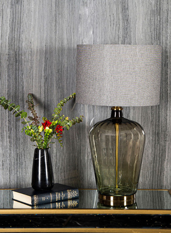 Handmade Table Lamp Featuring Glasswork Albarin Green 68cm