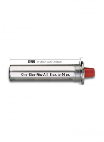 Stainless Steel Cup Dispenser Silver/Red 6.875inch