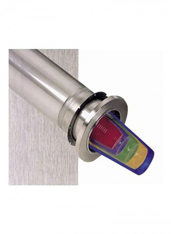 Stainless Steel Cup Dispenser Silver/Red 6.875inch
