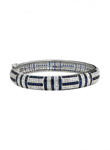 Brass Cubic Zirconia Studded Bangle Bracelet