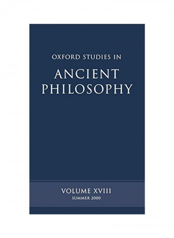 Oxford Studies In Ancient Philosophy: Volume XVIII Hardcover