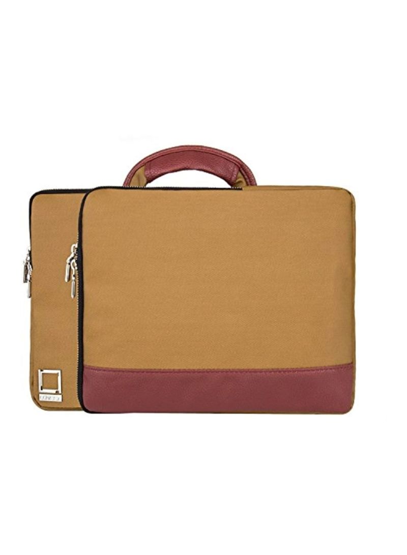 Laptop Briefcase Bag For Apple MacBook Pro 13.3-Inch 13inch Tan Wine