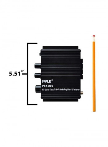Mini Dual Channel Audio Amplifier PFA200 Black
