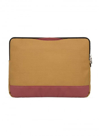 Protective Briefcase For 13.3-Inch Laptop And Tablet Beige/Red