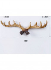 1-Piece Creative Antler Shape Wall Hook Brown 60x90cm