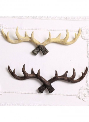 1-Piece Creative Antler Shape Wall Hook Brown 60x90cm