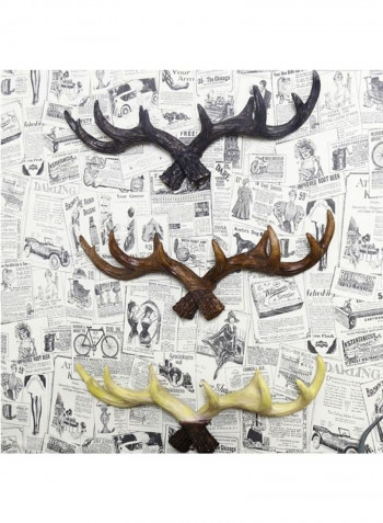 1-Piece Creative Antler Shape Wall Hook Brown 60x90cm