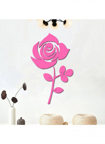 1 Piece Rose Wall Sticker Pink 60x90cm