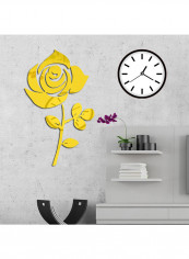 Rose Pattern Mirror Surface Wall Sticker Gold reviews Rose Pattern Mirror Surface Wall Sticker Gold