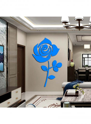 Rose Wall Sticker Blue 60x90cm