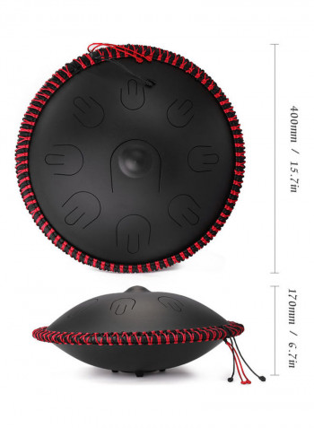 9-Tone Steel Tongue Hand Pan Drum with Drumsticks and Bag