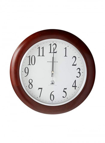 Murrow Wall Clock Brown/White 1.8x13.8x13.8inch