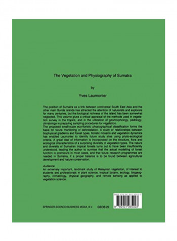 The Vegetation And Physiography Of Sumatra (Geobotany) Paperback