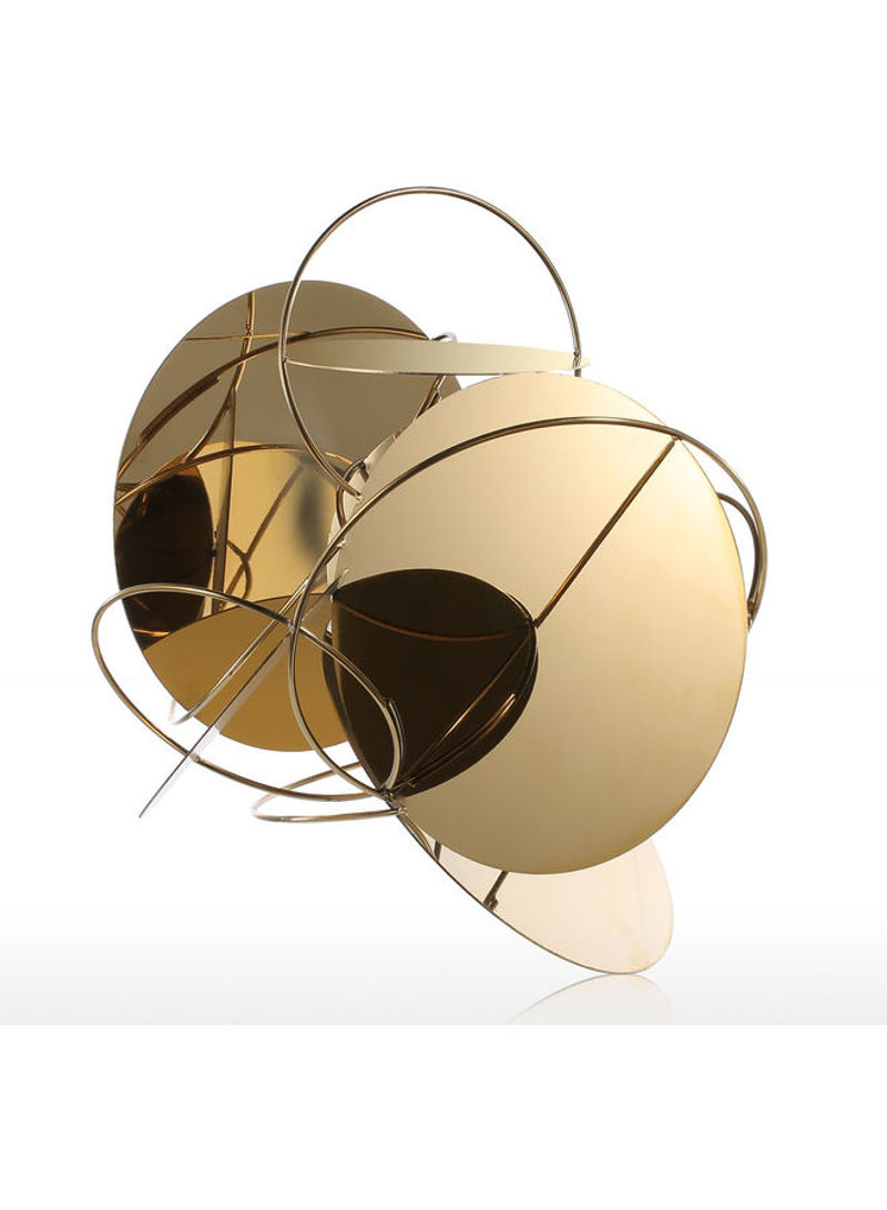 Abstract Stainless Steel Sculpture Gold