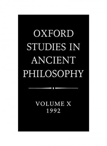 Oxford Studies In Ancient Philosophy Volume X 1992 Hardcover
