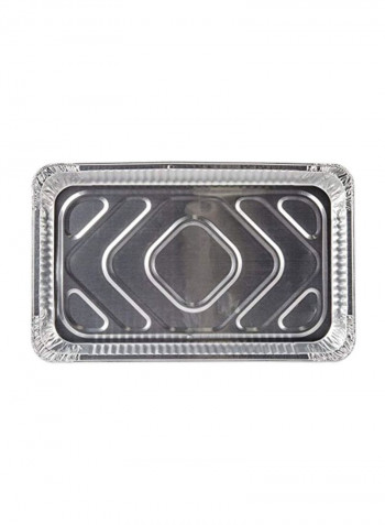 50-Piece Aluminum Steam Table Pan Silver 20.75x12.81x2.18inch
