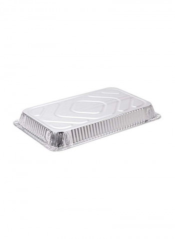 50-Piece Aluminum Steam Table Pan Silver 20.75x12.81x2.18inch
