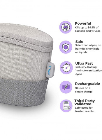UV-Clean Portable Sanitizer Bag رمادي
