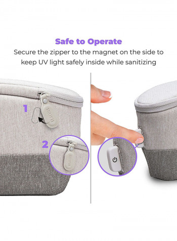 UV-Clean Portable Sanitizer Bag رمادي