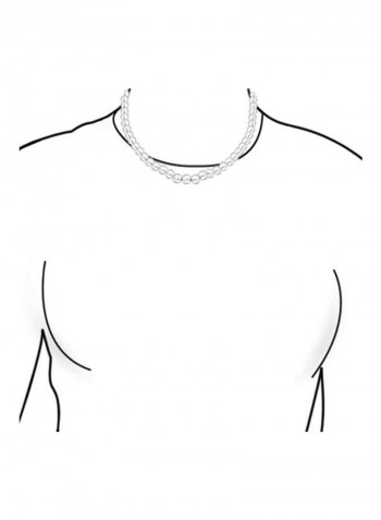 925 Sterling Silver Round Beaded Necklace