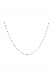 Rhodium Plated 14 Karat White Gold Curb Chain Necklace