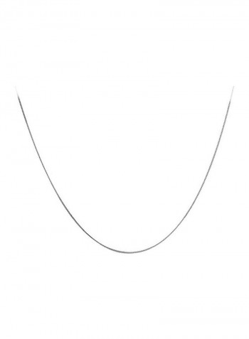 Rhodium Plated 14 Karat White Gold Curb Chain Necklace