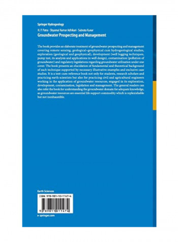 Groundwater Prospecting And Management (Springer Hydrogeology) Hardcover