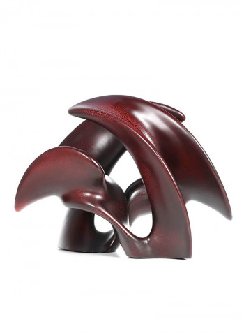 Natural Crack Pattern Resin Statue Red 3700g