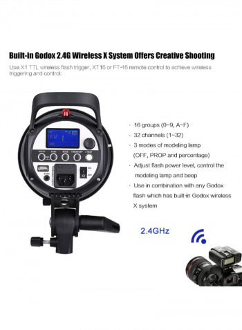 SK300II Professional 300Ws Studio Flash Light Black