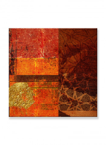 Abstract Painting Wall Art Canvas Brown 80x80centimeter